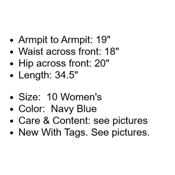 Ann Taylor Dress Womens 10 Navy Blue Polka Dot Silk Blend Lined Career New - Picture 5 of 14